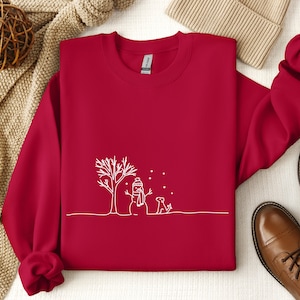 Christmas Snowman Sweatshirt, Christmas Sweatshirt,Snowman Shirt, Snowman T-Shirt, Christmas Crewneck, Christmas Shirts for Women, Dog Shirt image 3