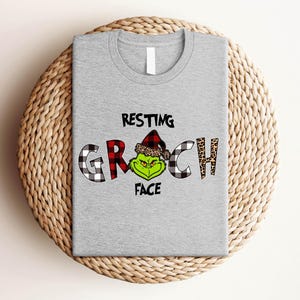 Resting GRINCH FACE Shirt, Grinch Squad Christmas Shirt, Grinch Face Matching Shirt, Grinch Christmas T-shirt, Funny Christmas Holiday Shirt