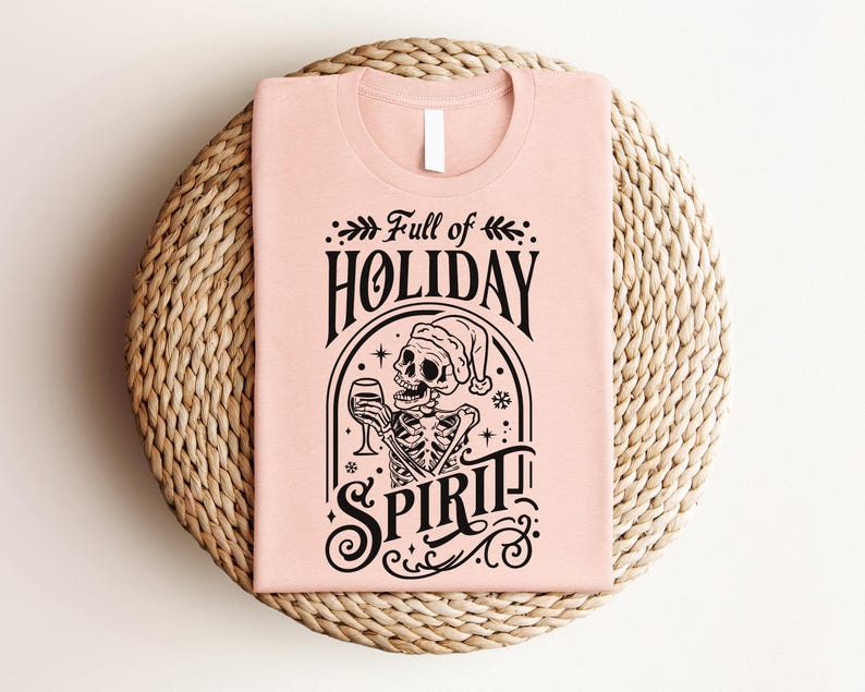 Holiday Spirit Skeleton Sweatshirt, Skeleton Christmas Shirt, Christmas Crewneck, Holiday Sweater, New Year Shirt, Christmas Lights Shirt image 4