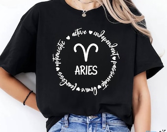 Camiseta de Aries, Aries del zodíaco, Camiseta de astrología, Signo del zodiaco, Camiseta del horóscopo, Grupo de estrellas, Camiseta de los signos del cielo, Camiseta de cumpleaños, Camiseta de predicción