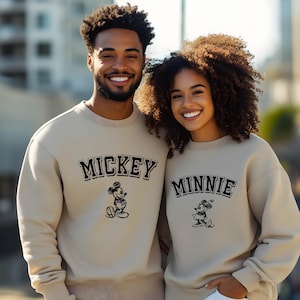 Minnie Mickey Matching Sweatshirt, Couple Disney Sweatshirt, Disney Custom Sweater, Disney Family Vacation Sweater, Magical Disney World Tee