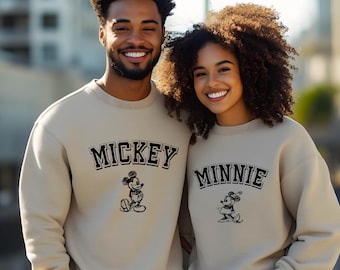 Minnie Mickey Passende Sweatshirt, Disney Paar Sweatshirt, Disney Benutzerdefinierte Pullover, Disney Familien Urlaub Pullover, Magische Disney World Tee