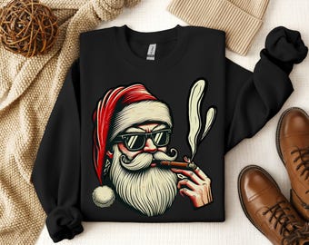 Charismatic Santa Claus, Christmas Gift, Santa Claus Shirt, Merry Christmas, Holiday T Shirt, Winter Shirts, Dear Santa Shirt, Cigar Shirt
