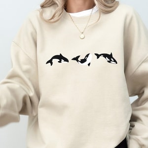 Orca Whale Shirt, Orca Whale Sweatshirt, Minimalist Animal Print, Animal Shirt, Killer Whale Shirt, Orca Shirt, Orca Sweatshirt, Orca Lovers