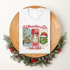 Retro Christmas Whoville And Co Est 1957 Grinch T-Shirt, Grinch Christmas Shirt, Trendy Christmas Shirt Design, Girnchmass and Co Shirt