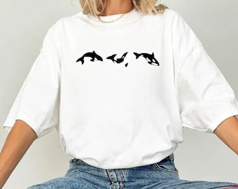 Orca Whale Shirt, Orca Whale Sweatshirt, Minimalist Animal Print, Animal Shirt, Killer Whale Shirt, Orca Shirt, Orca Sweatshirt, Orca Lovers