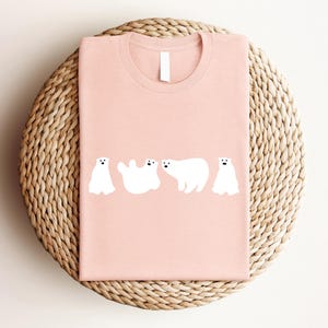 Lustiges Eisbär-Grafik-T-Shirt, Eisbär-Geschenke, Tierhemd, Tiergeschenk, niedliches Winter-Tierhemd, niedliches Eisbär-Shirt, Eisbär-Hemd Bild 5