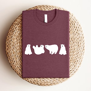 Funny Polar Bear Graphic Tee, Polar Bear Gifts, Animal Shirt, Animal Gift, Cute Winter Animal Shirt, Cute Polar Bear Shirt, Ice Bear Shirt