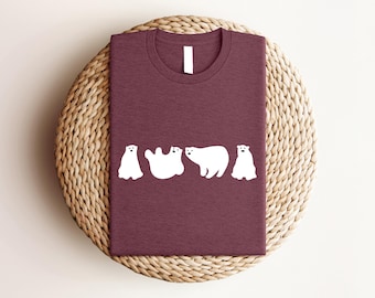 Funny Polar Bear Graphic Tee, Polar Bear Gifts, Animal Shirt, Animal Gift, Cute Winter Animal Shirt, Cute Polar Bear Shirt, Ice Bear Shirt