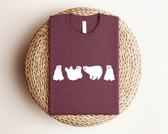 Funny Polar Bear Graphic Tee, Polar Bear Gifts, Animal Shirt, Animal Gift, Cute Winter Animal Shirt, Cute Polar Bear Shirt, Ice Bear Shirt