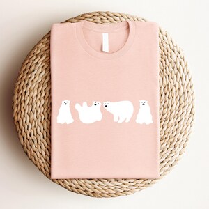 Funny Polar Bear Graphic Tee, Polar Bear Gifts, Animal Shirt, Animal Gift, Cute Winter Animal Shirt, Cute Polar Bear Shirt, Ice Bear Shirt image 3