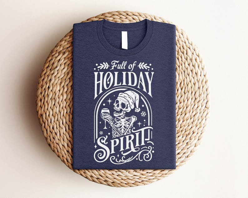 Holiday Spirit Skeleton Sweatshirt, Skeleton Christmas Shirt, Christmas Crewneck, Holiday Sweater, New Year Shirt, Christmas Lights Shirt image 6