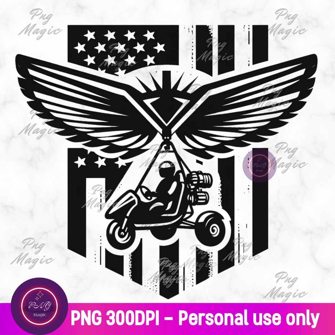 Paramotor American Pride PNG USA Sky Adventure Patriotic Sky Sports