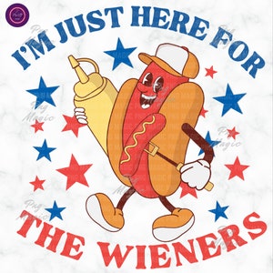 Patriotic BBQ PNG, Funny 4th of July Sublimation, Independence Day Grill Master, BBQ Celebration, Wiener Lover, July Holiday Shirt Design