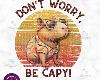 Vintage Capybara PNG SVG Retro Style Capybara Shirt Animal Vintage Wildlife   Capybara Lover Hipster Capybara Digital Download Sublimation