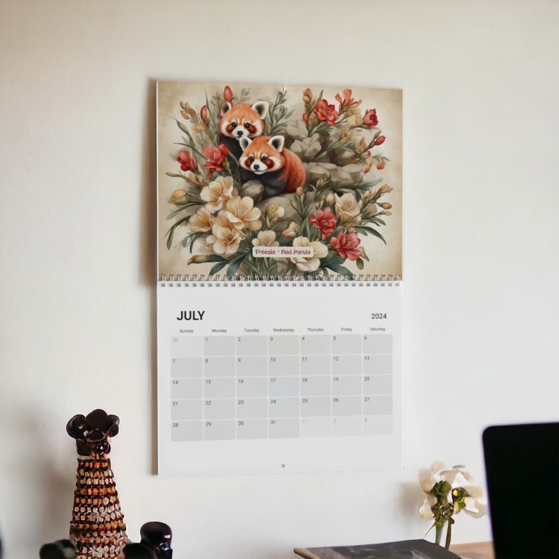 2024 Calendar 2024 Wall Calendar 2024 Nature Calendar Illustrated 12