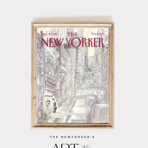 New Yorker Magazine Cover Poster, Vintage Art, Retro Poster, Mid Century Art Print, Magazine Cover Art, Gallery Wall Set, High Jpeg