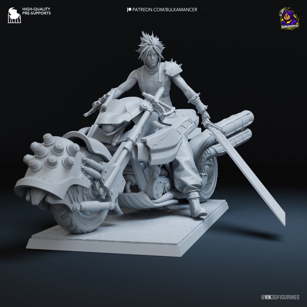 Cloud Strife 12k 3D printed | Figure | FF7 | Statue