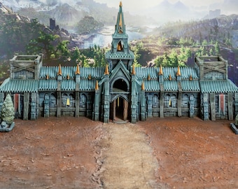 Terrain de monastère imprimé en 3D | Peint | Jeux de guerre | Marteau de guerre