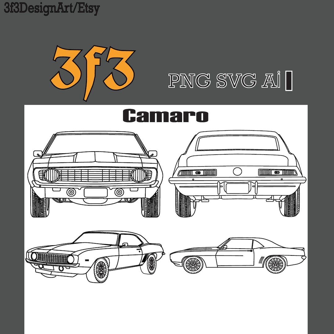 American Car Vector File .ai .svg .png Silhouette Laser Cut - Etsy