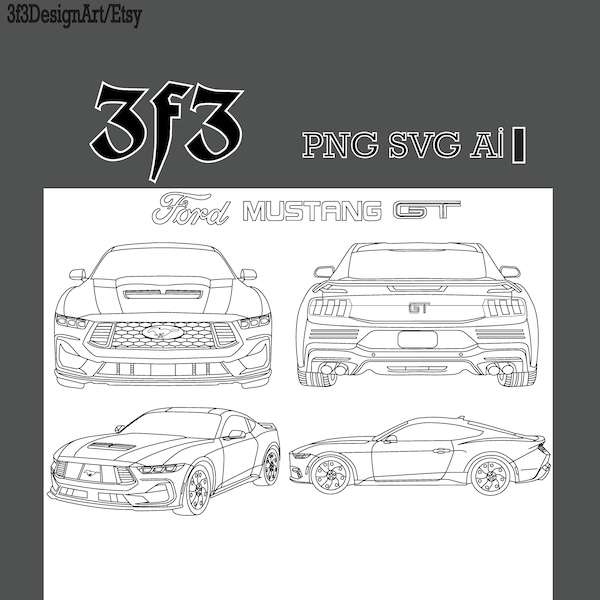 2024 Mustang Gt Silhouette Vector File Etsy