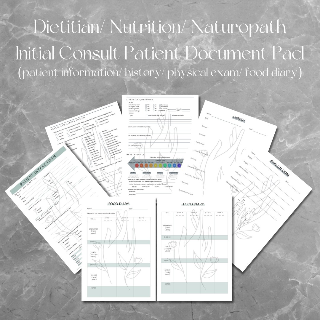 Dietitian Sample Notes.pdf New Patient Info Bundle: Dietitian, Naturopathy, Nutrition (PDF ...