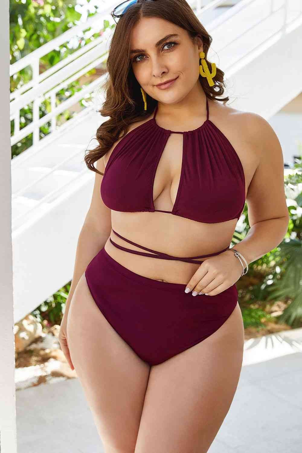 NEWYORKLISTED Eden Collection: Leopard Cutout Tied One-Piece Swimsuit