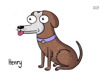 Custom Pet Cartoon: Hand-Drawn Dog or Cat Illustration - Full Body (one pet)