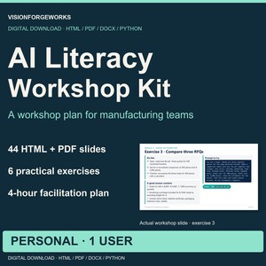 製造業向けAIリテラシーワークショップキット（HTMLスライドおよびPDF、個人ライセンス）