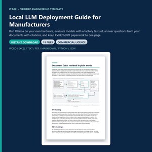 Local LLM Deployment Guide for Manufacturers, Ollama Setup, GDPR Checklist (Commercial License)