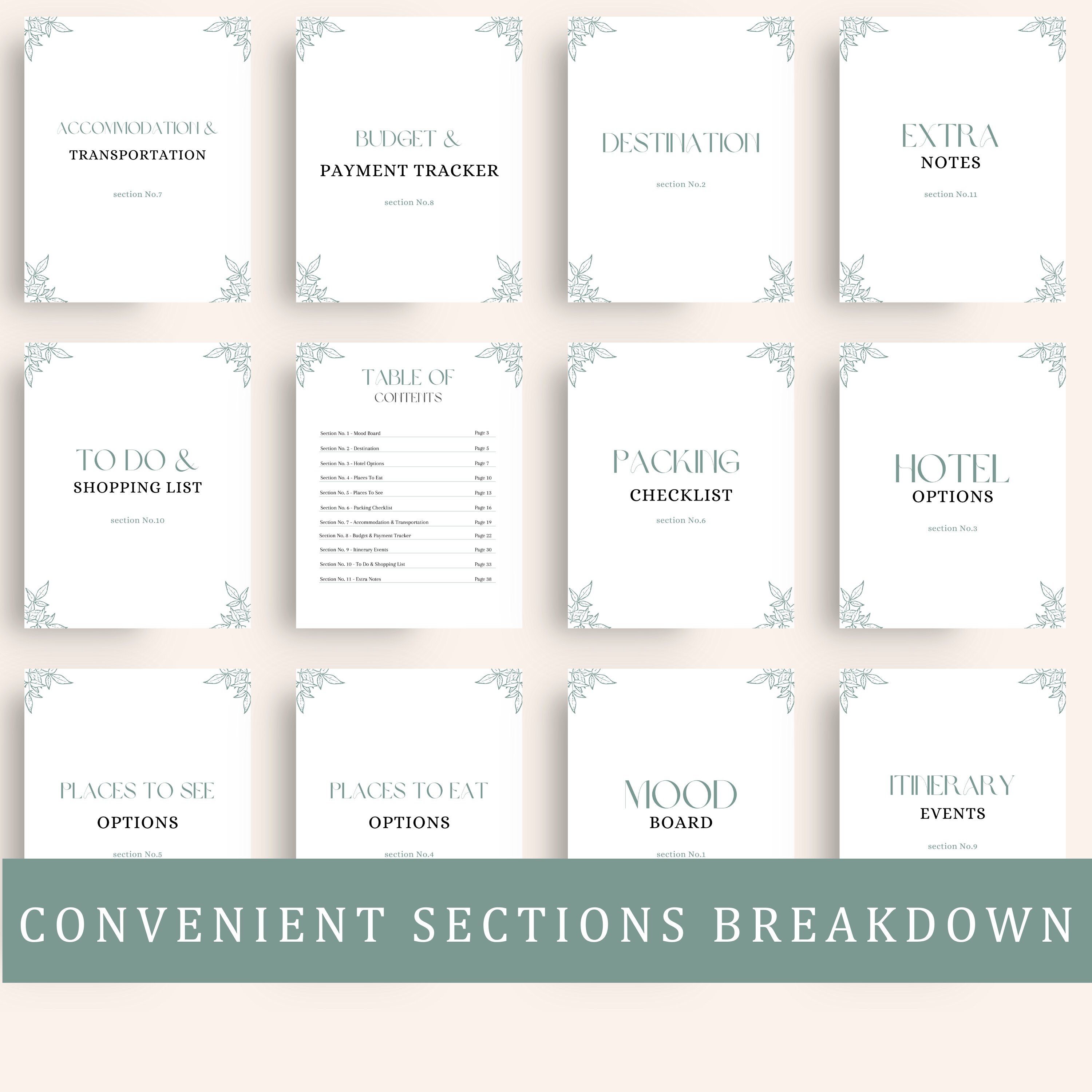 Printable Honeymoon Planner Digital Planner Digital Template Digital printable-honeymoon-planner-digital-planner-digital-template-digital