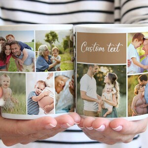 Personalized Picture Mug, Custom Photo Collage Gift, Anniversary Gift Family Birthday Wedding Engaged Gift, Gift For Mom Dad Grandma Grandpa Bild 6