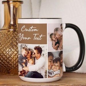 Personalized Picture Mug, Custom Photo Collage Gift, Anniversary Gift Family Birthday Wedding Engaged Gift, Gift For Mom Dad Grandma Grandpa Bild 2