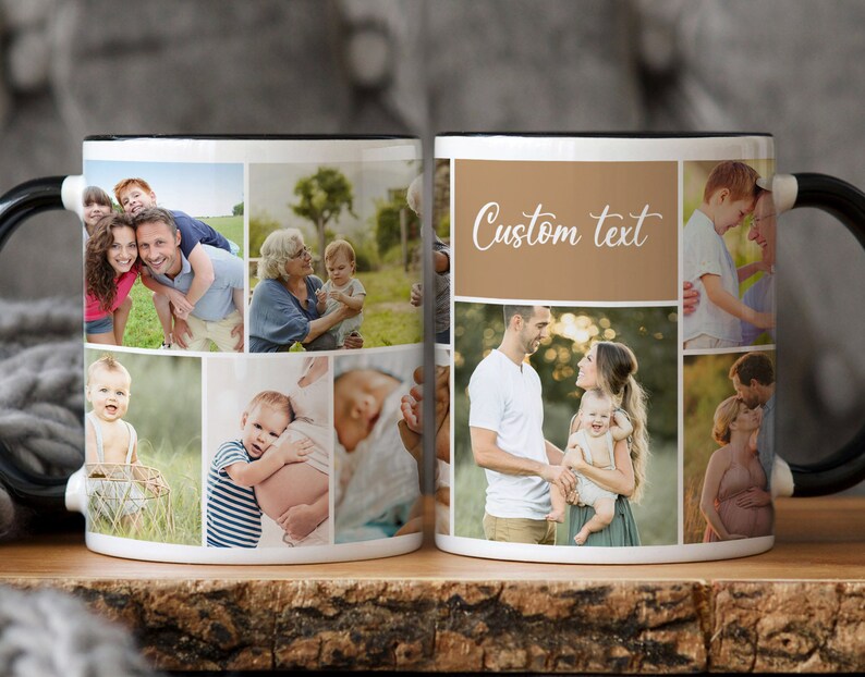 Personalized Picture Mug, Custom Photo Collage Gift, Anniversary Gift Family Birthday Wedding Engaged Gift, Gift For Mom Dad Grandma Grandpa Bild 7