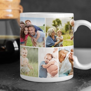 Personalized Picture Mug, Custom Photo Collage Gift, Anniversary Gift Family Birthday Wedding Engaged Gift, Gift For Mom Dad Grandma Grandpa Bild 9