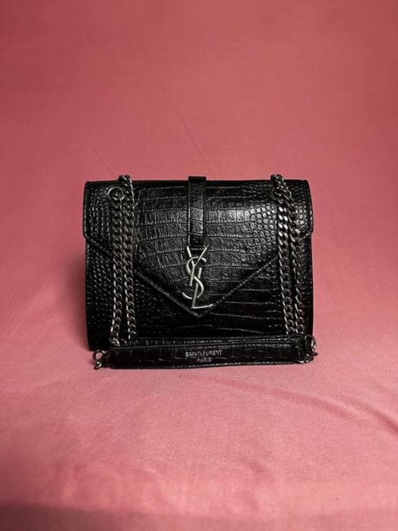 YSL Classic College Crocodile Leather Bag