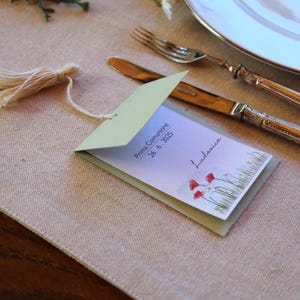 Segnaposto personalizzabile con nappa per Cresima, Prima Comunione, Battesimo. Matrimonio | set da 10 pz.