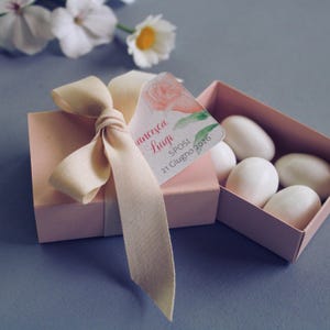 Bomboniera scatolina porta confetti per battesimo, nascita, prima comunione, cresima, matrimonio | set da 10 pz | personalizzabile