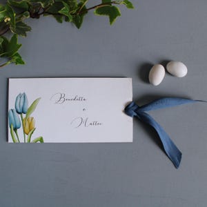 Partecipazione e invito di matrimonio in cartoncino personalizzabile | set da 10 pz