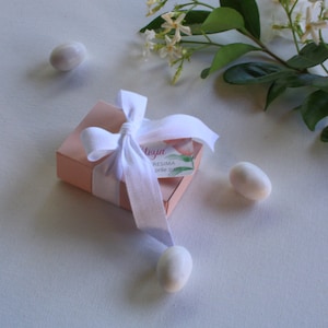 Bomboniera scatolina porta confetti per battesimo, nascita, prima comunione, cresima, matrimonio | set da 10 pz | personalizzabile