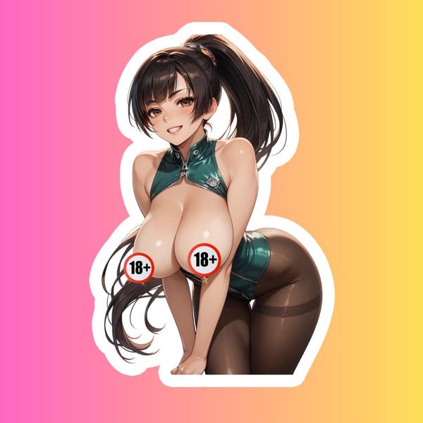 Eve Inspired Sci-Fi Anime Girl Vinyl Sticker, Futuristic Game Character Decal, Glossy Waterproof Aesthetic Laptop Water Bottle Car Decor