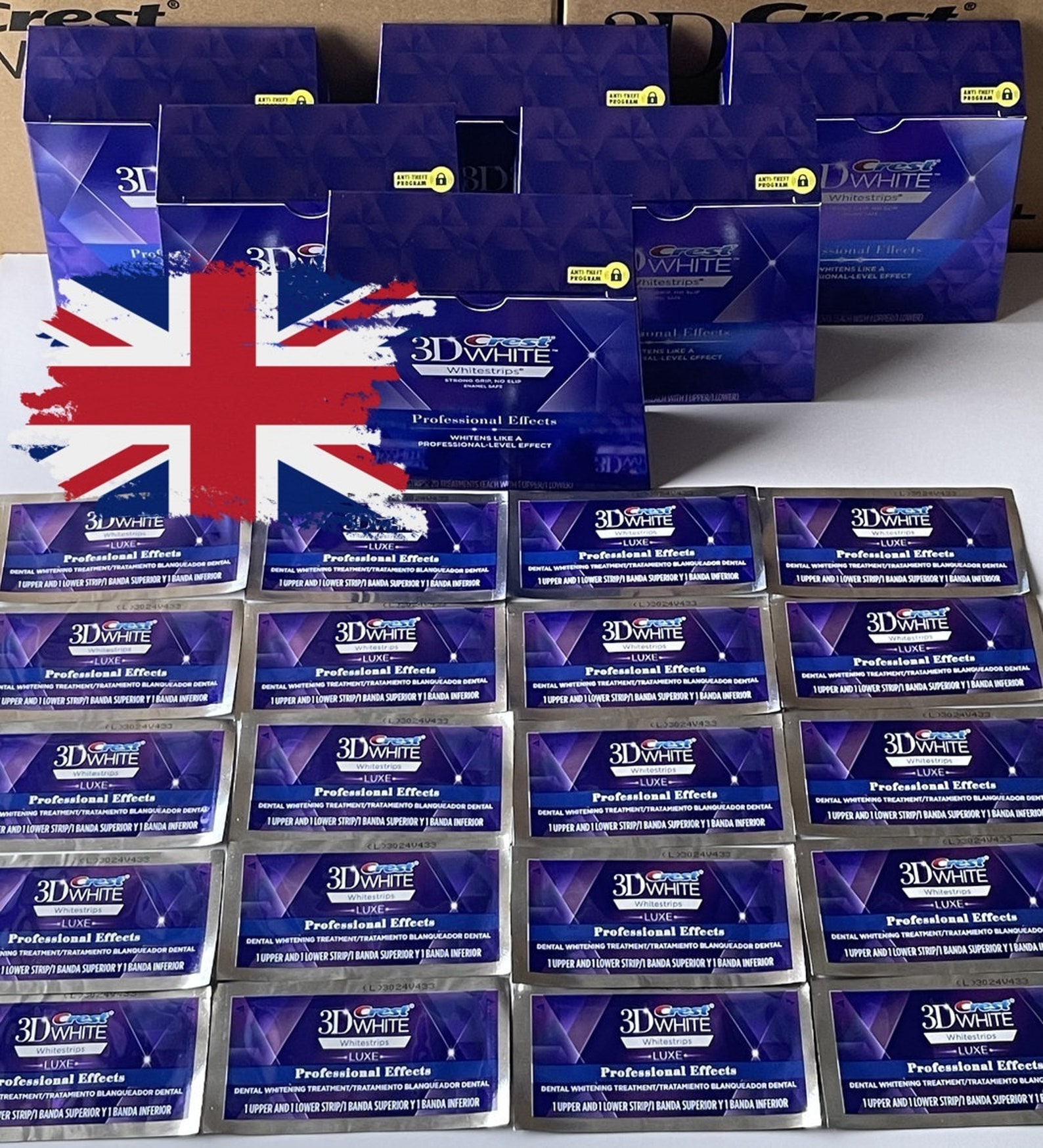 Crest 3D Luxe Professional Effects Whitestrips Genuine Crest Whitening Strips UK SELLER Etsy