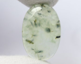 A - 1 Top Grade Quality 100% Natural Prehnite Cabochon Loose Gemstone For Making Jewelry Handmade with good feeling  43ct  , # 2238