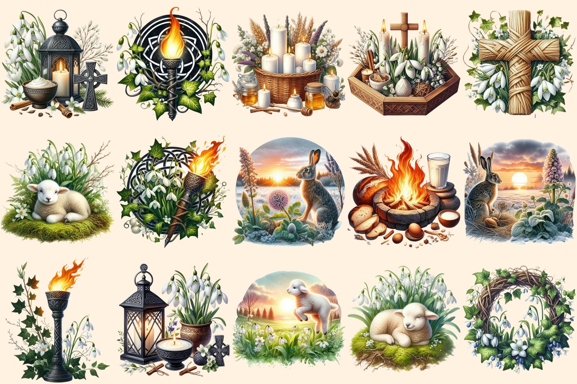 Imbolc Celebrations PNG Clipart Collection - Pagan Graphics (digital ...