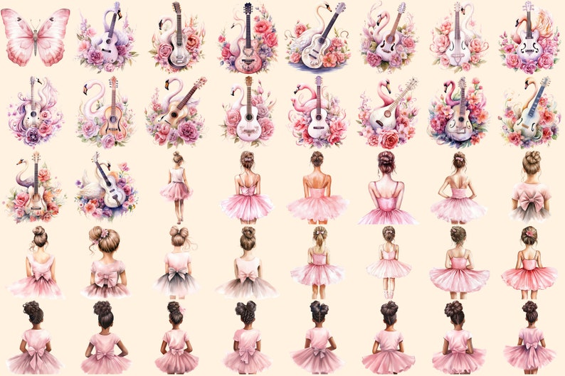 Watercolor Ballerina Clipart Bundle – Swan Lake, PNG (digital Download ...