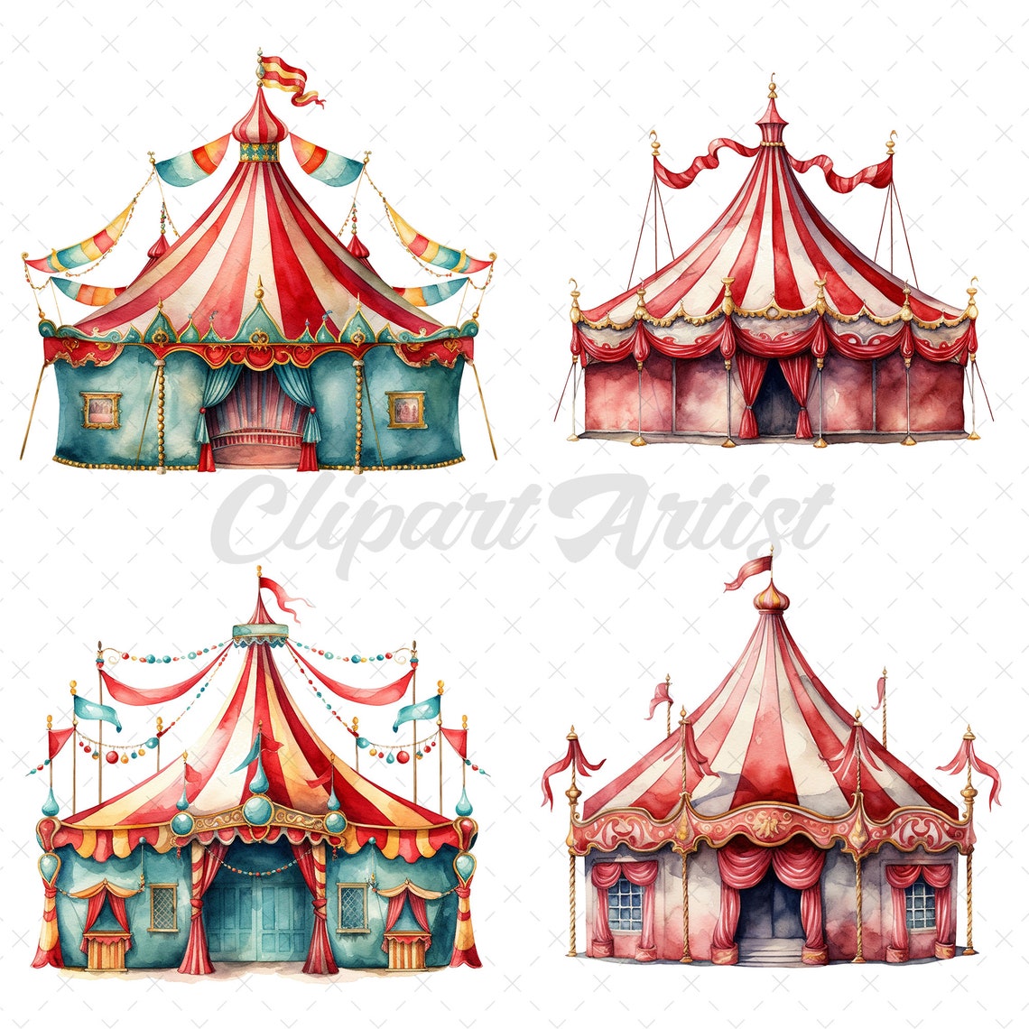 20 High-quality Fantasy Carnival Tents Clipart carnival Tents - Etsy