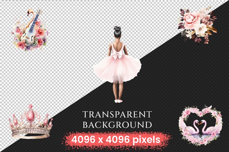 Watercolor Ballerina Clipart Bundle – Swan Lake, PNG (digital Download ...