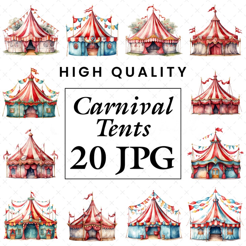 20 High-quality Fantasy Carnival Tents Clipart carnival Tents - Etsy