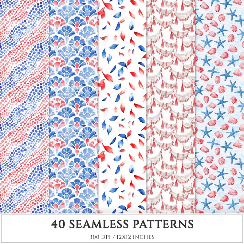 Puerto Rico Textile Pattern Puerto Rico Seamless Pattern, Tropical Bloom, Palm Leaves (digital ...