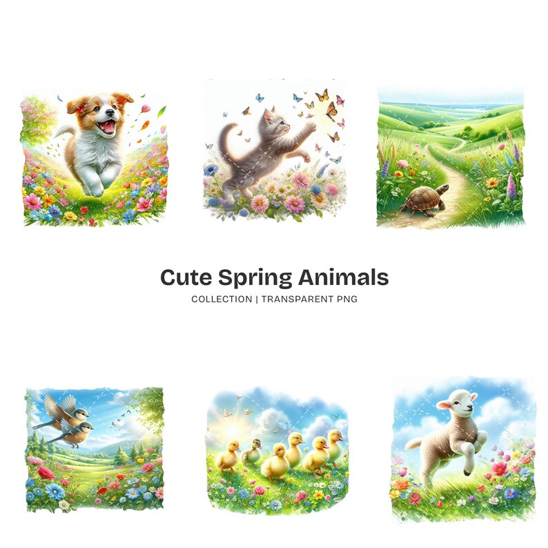 Bitmap Spring Animals Spring Animals Clipart Collection – Baby Woodland Creatures, Pastel ...